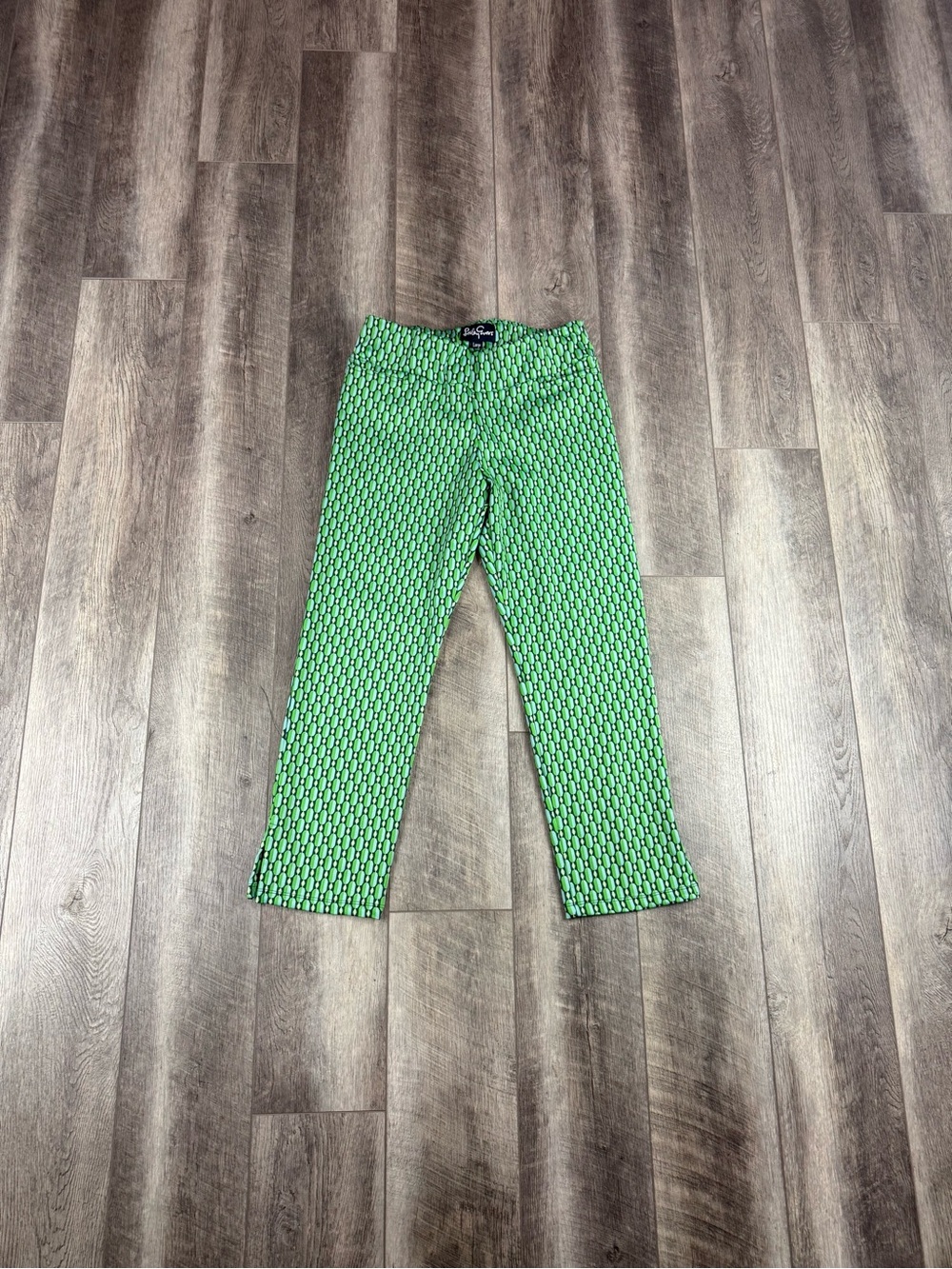 Lesley Evers Green Print Pants
